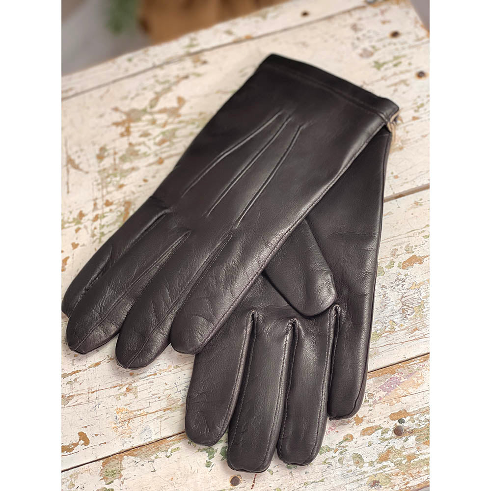 Dunkelbraune Lederhandschuhe ⎪ Omega Handschuhe