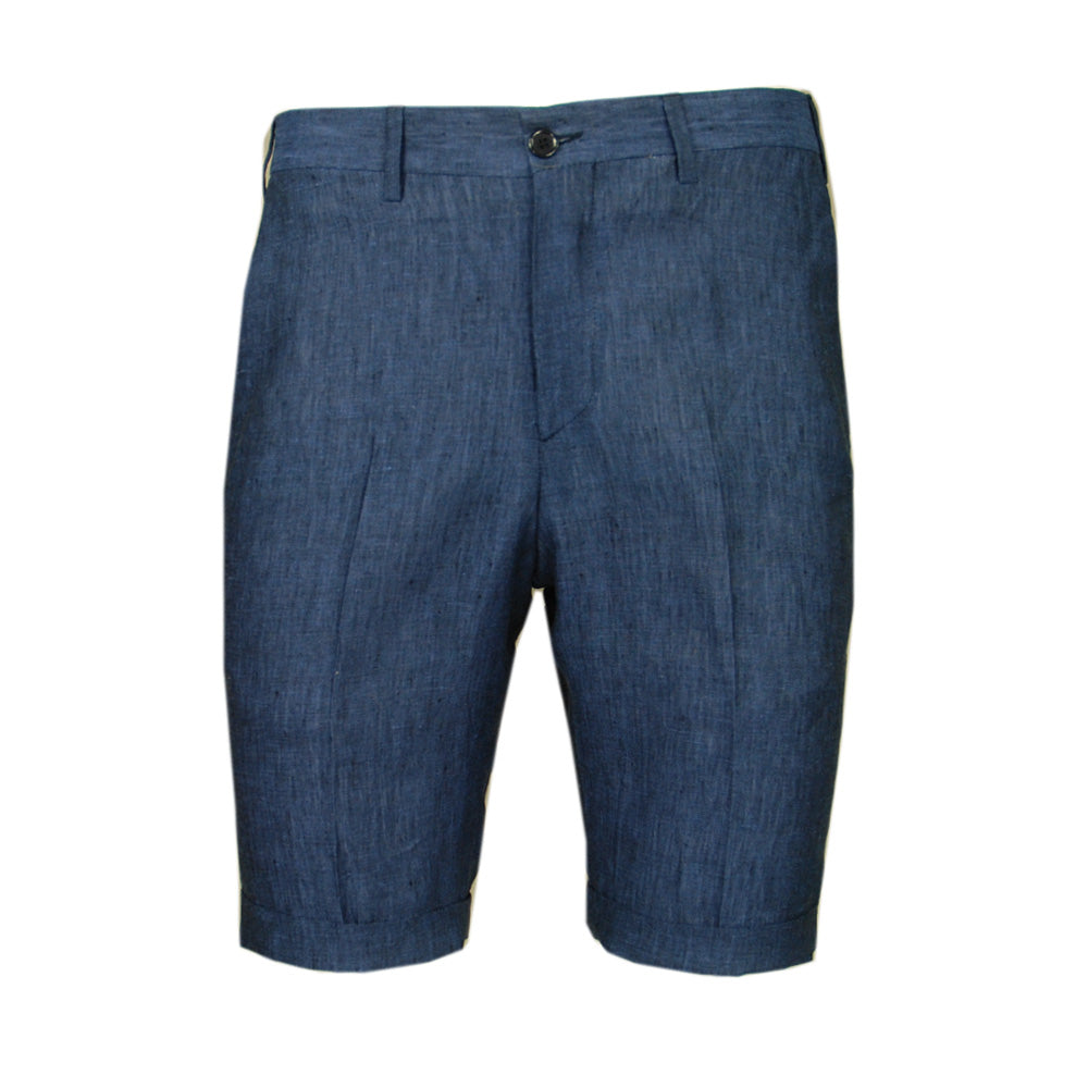 Dunkelblaue Leinen-Shorts⎪ Posillipo
