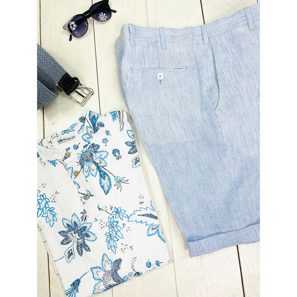 Hellblaue Leinen-Shorts⎪ Posillipo