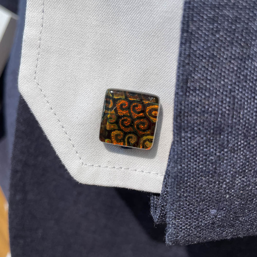 Orange cufflinks ⎪Tinti Matteo