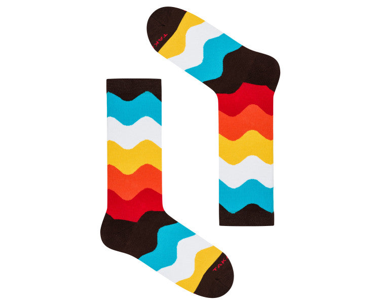 Colorful wave socks 16M1⎪ Takapara