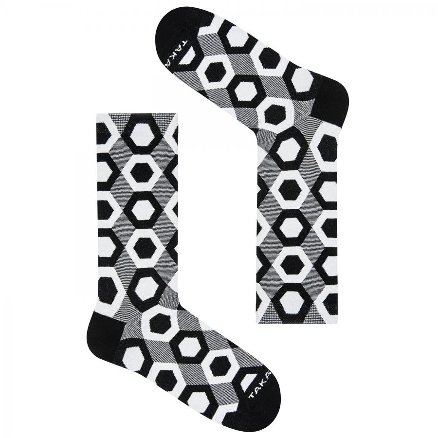 Schwarz-weiße Socken 80M1⎪Takapara