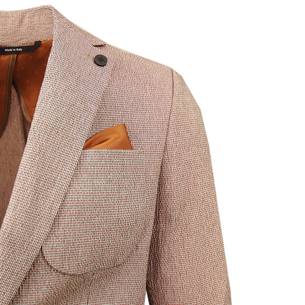 Patterned reddish-brown blazer⎪ Xagon Man