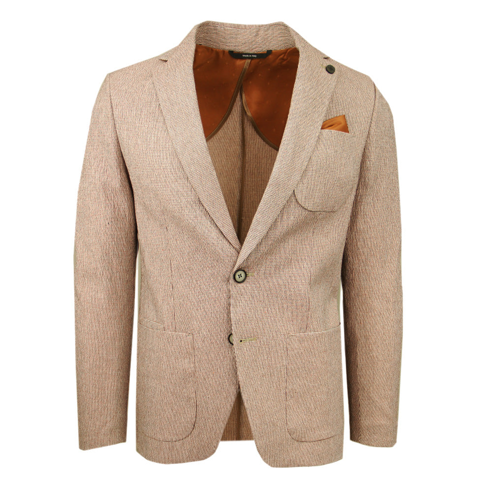 Patterned reddish-brown blazer⎪ Xagon Man