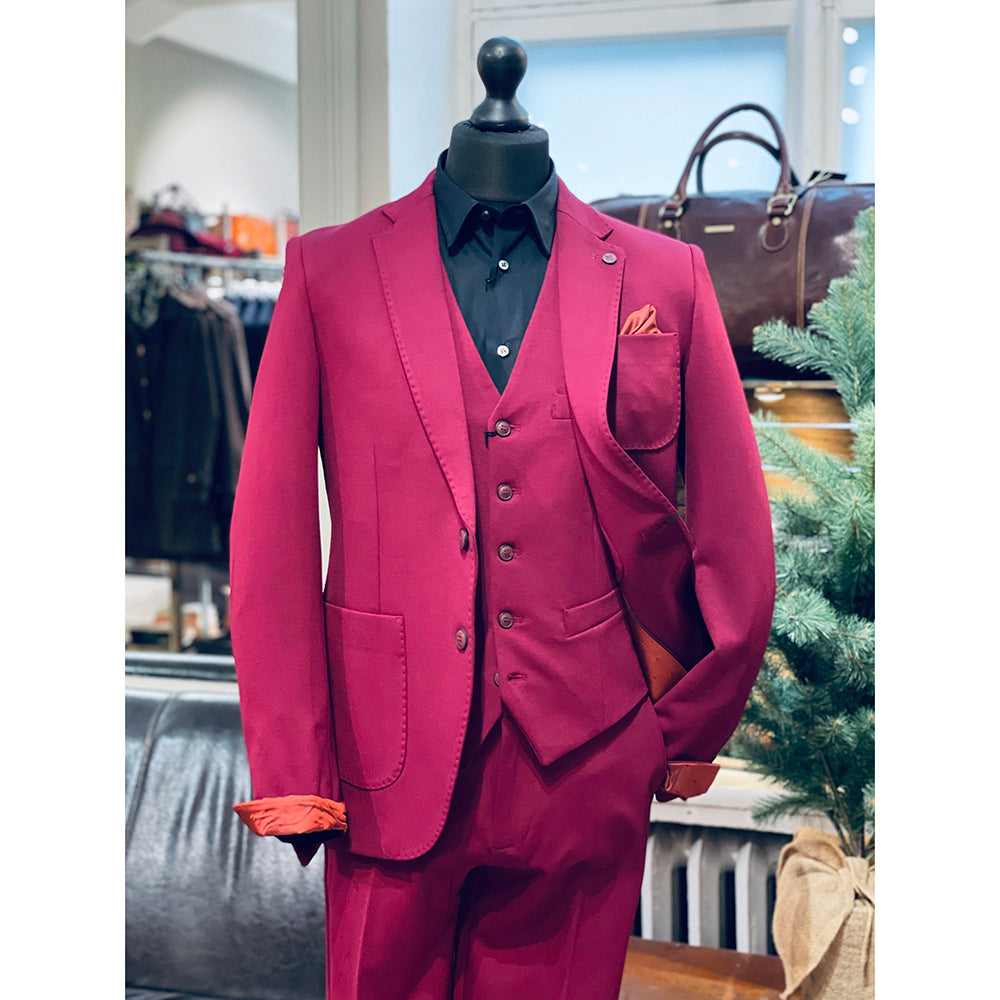 Bourgogne röd elastisk blazer⎪ Xagon Man