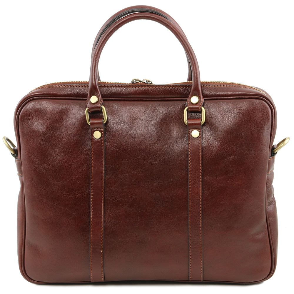Ruskea nahkasalkku 14" ⎪ Tuscany Leather