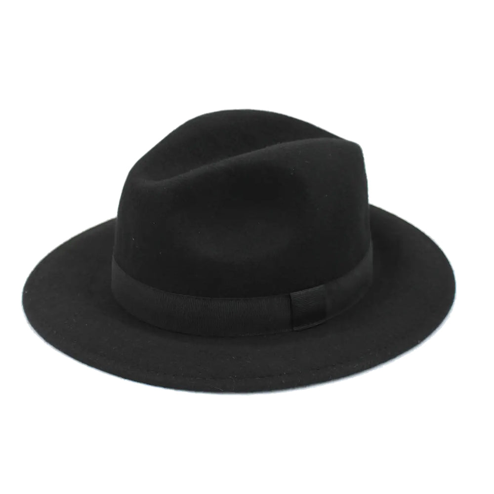 Svart fedora hatt ⎪ Vattentät & Krossbar ⎪ Hologramme