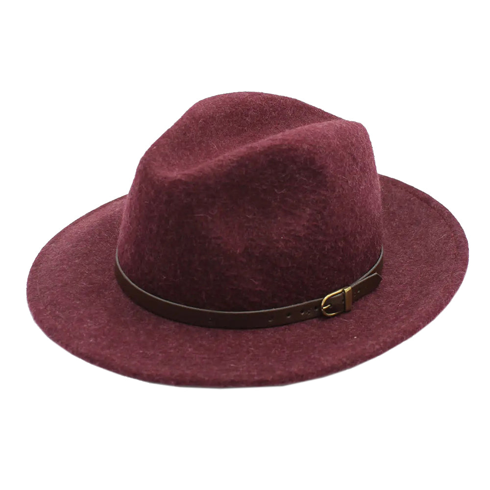 Burgundi fedora hatt⎪ Hologramme