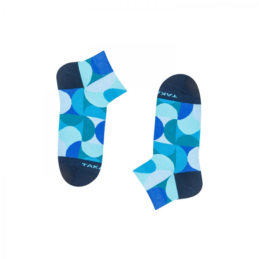 Blaue gemusterte Knöchelsocken ⎪ N8M2⎪ Takapara