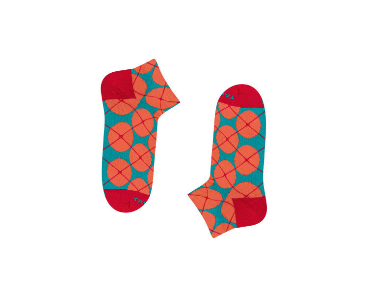 Türkise/Orange Knöchelsocken ⎪N7M1⎪Takapara