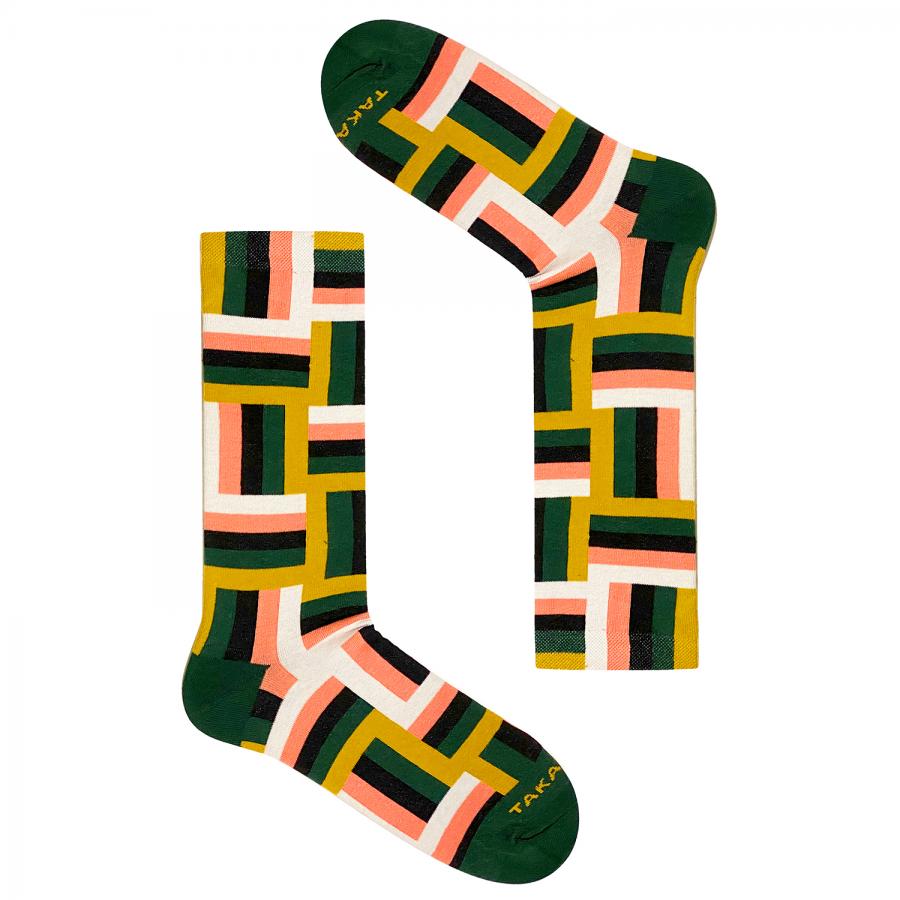 Vihreät / Sinapinkeltaiset sukat 12M2⎪ Takapara