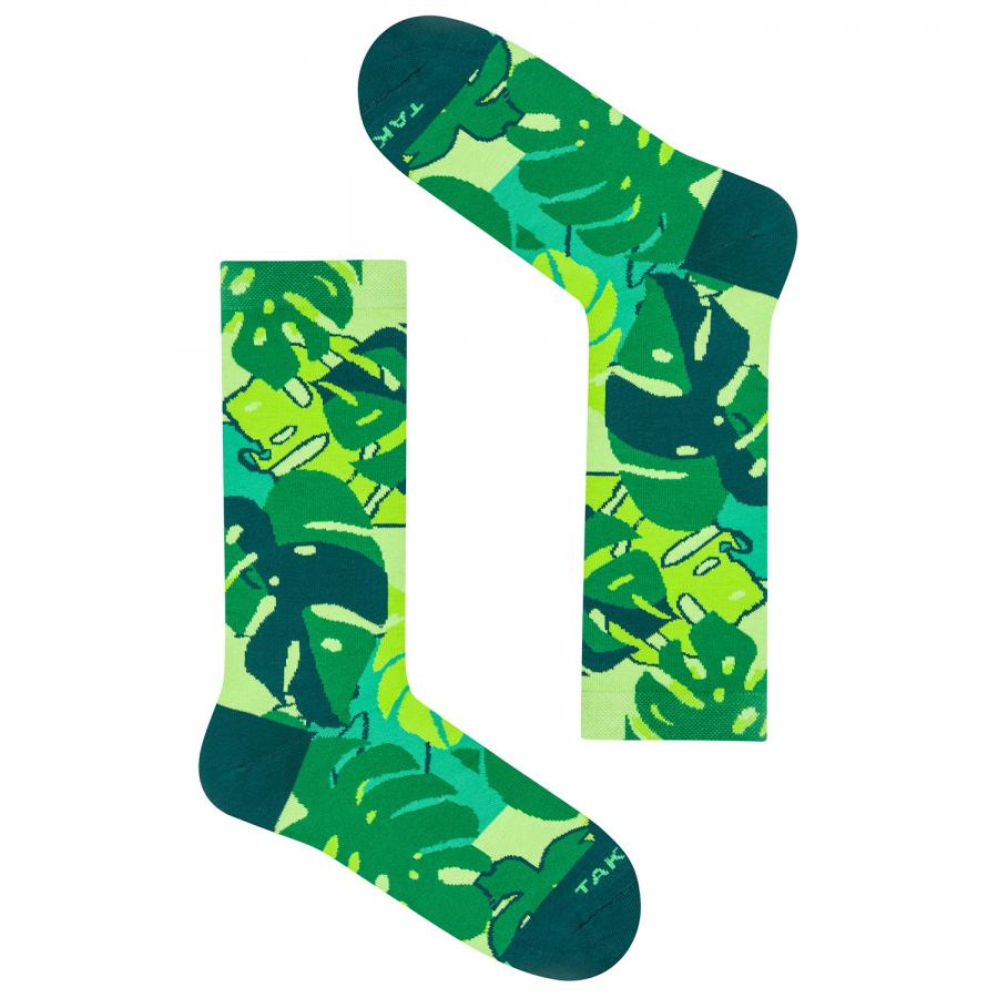 Grüne Monstera-Socken 14M4⎪Takapara
