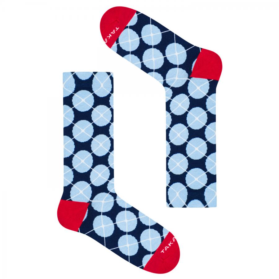 Gemusterte blaue Socken 7M3⎪ Takapara