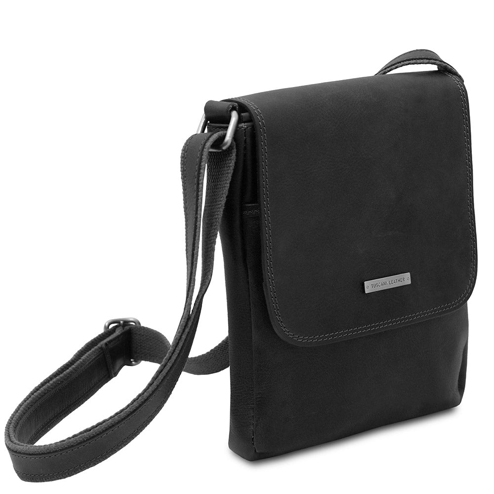 Pieni matta musta Messenger-Tasche ⎪John ⎪TL