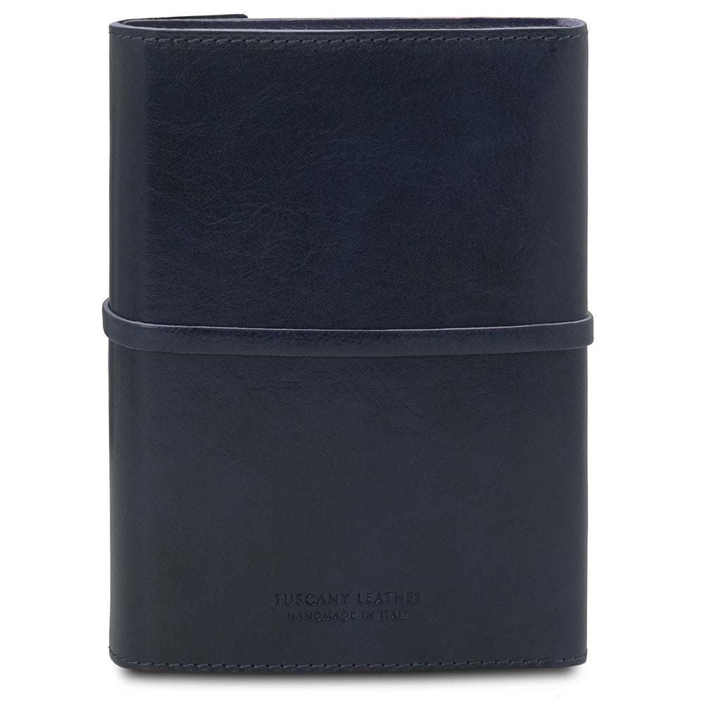 Tummansininen nahkainen muistivihko  ⎪ Tuscany Leather