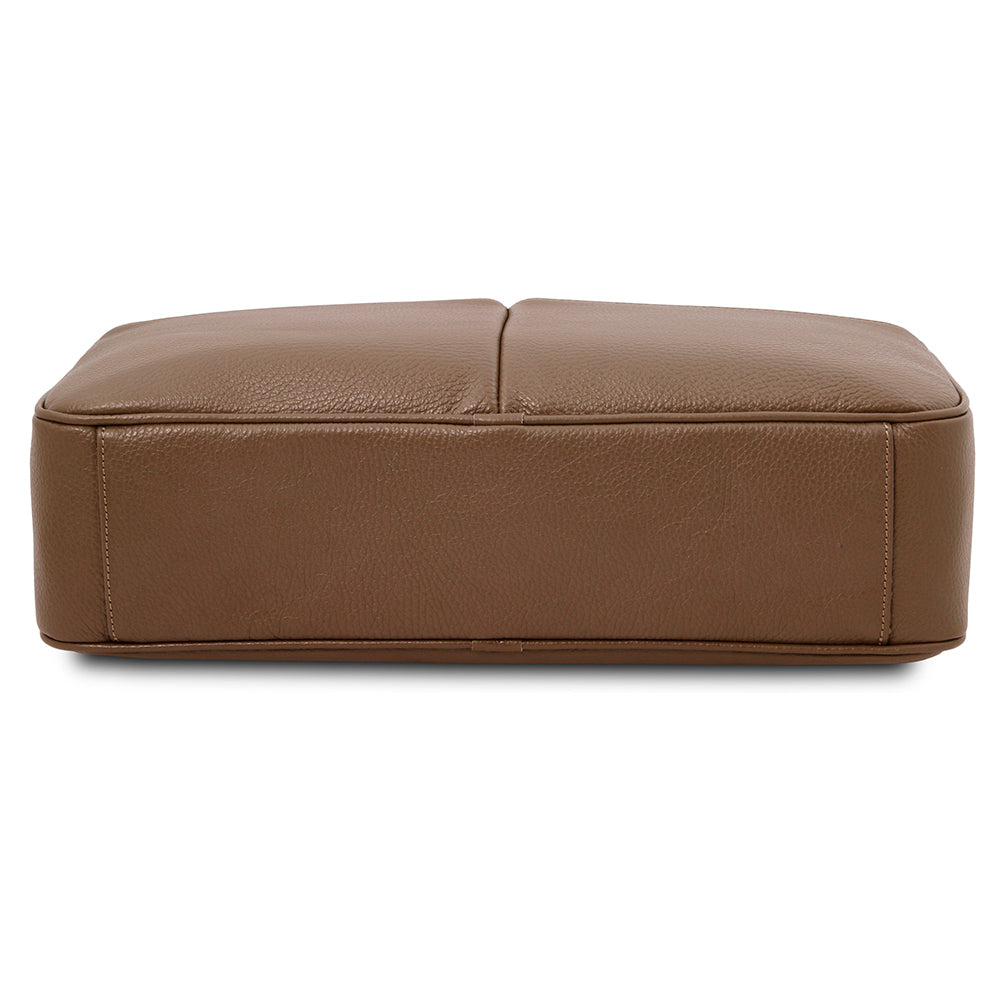 Große dunkelgraue Leder-Aktentasche 17,3" ⎪ Treviso ⎪ Tuscany Leather