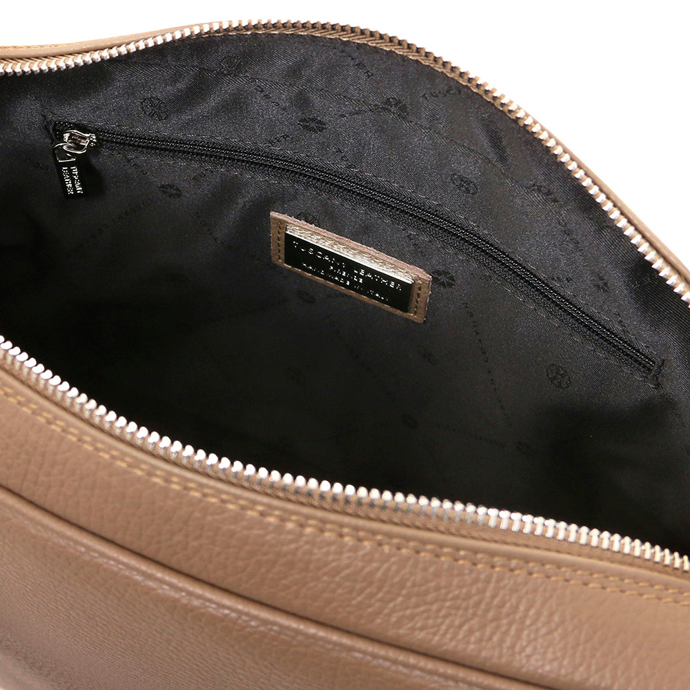 Große dunkelgraue Leder-Aktentasche 17,3" ⎪ Treviso ⎪ Tuscany Leather
