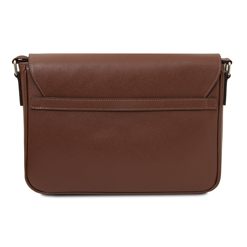 Ruskea messenger laukku⎪ Saffiano ⎪ Tuscany Leather