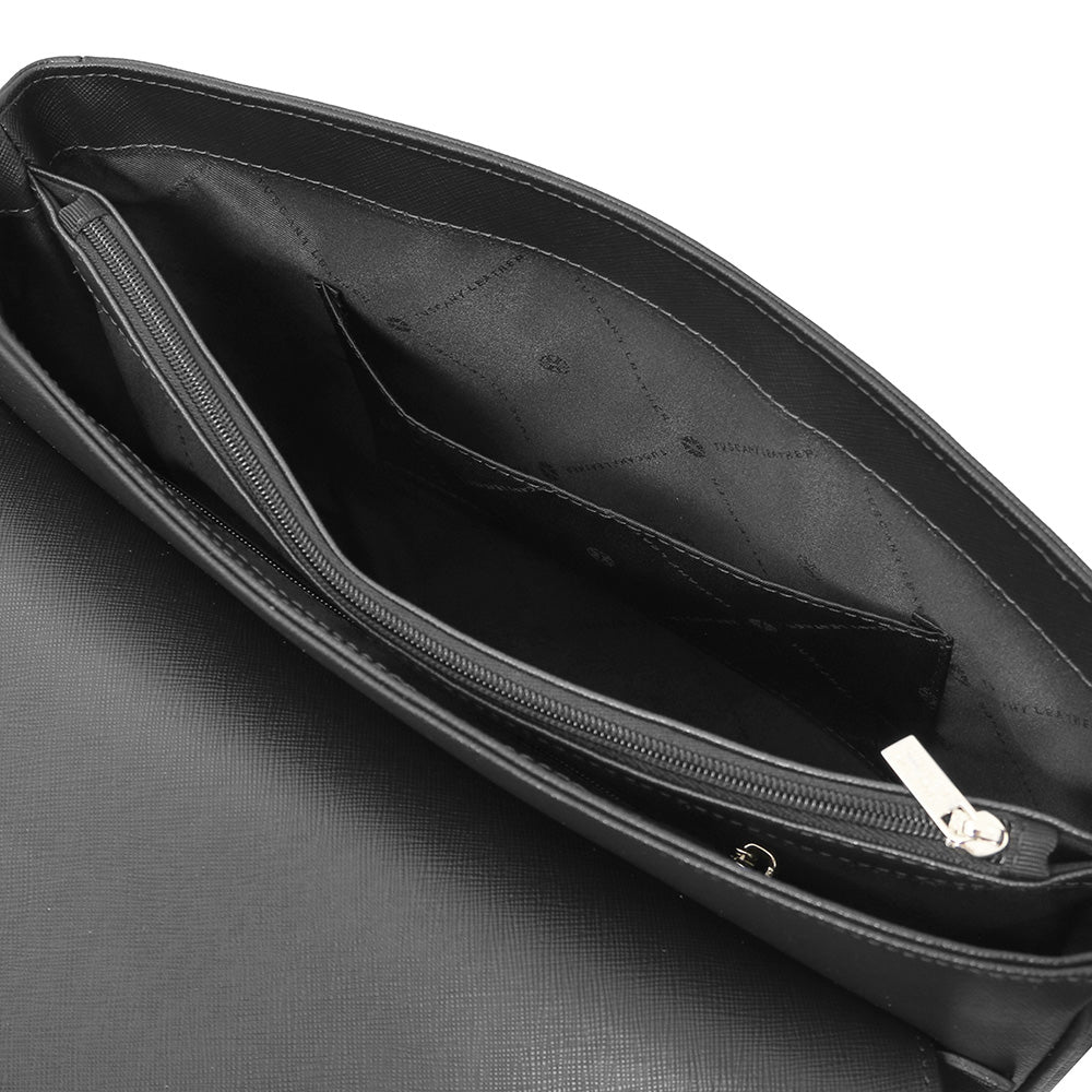 Musta messenger laukku⎪ Saffiano ⎪ Tuscany Leather