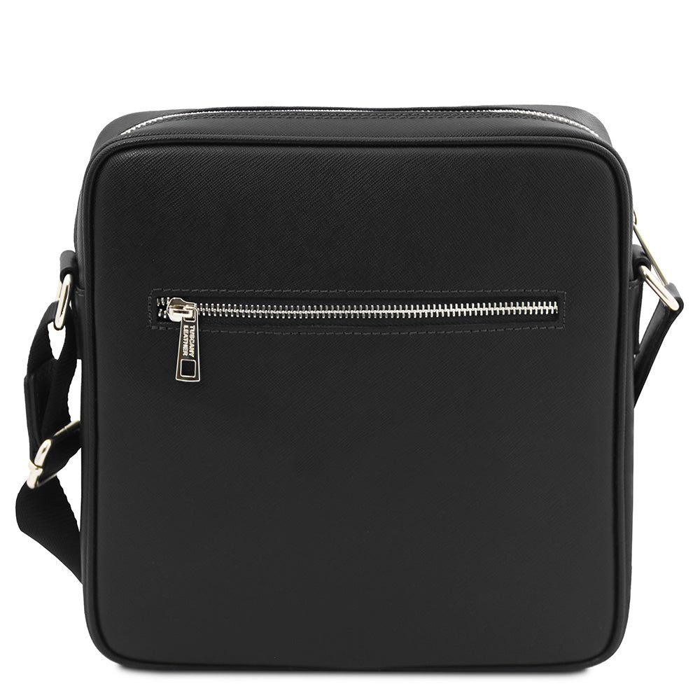 Musta pieni messenger laukku⎪ Luke Saffiano ⎪ Tuscany Leather
