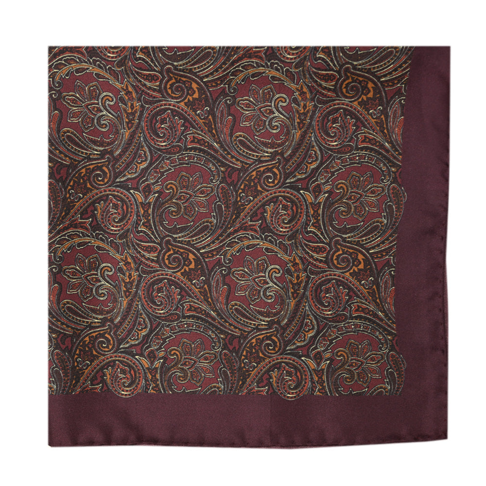 Burgundy silkkinen neliöhuivi ⎪ 57 x 57 ⎪ Antartide