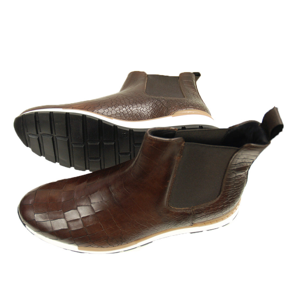 Dark brown boot ⎪ Pisa Crocco ⎪ Nobile