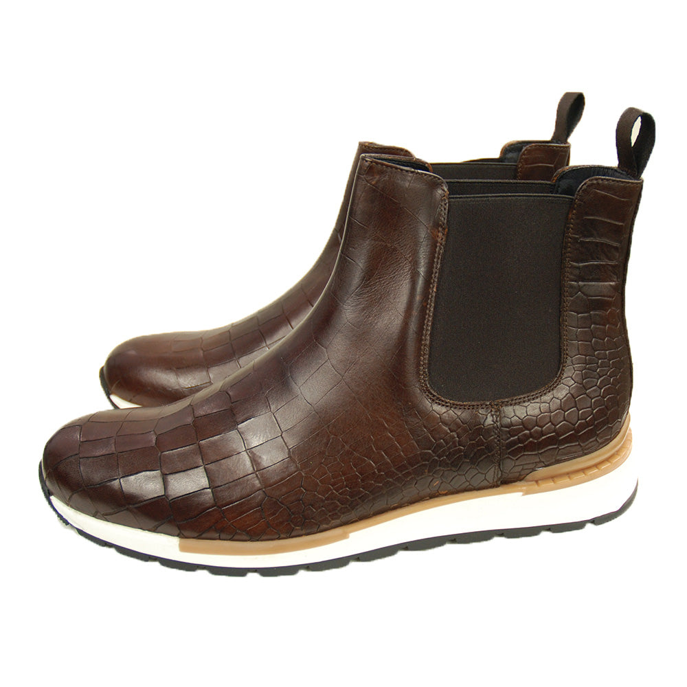 Dunkelbrauner Stiefel ⎪ Pisa Crocco ⎪ Nobile