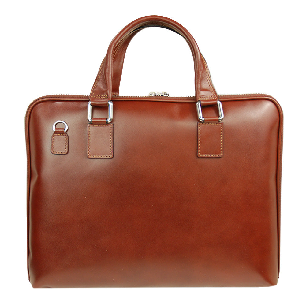 Black leather briefcase 15" ⎪ Trieste ⎪ Andrea Nobile