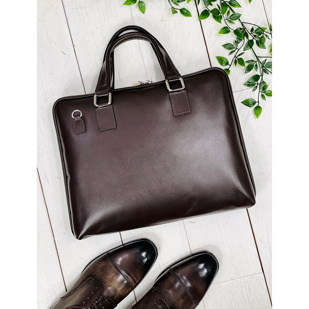 Tummanruskea nahkasalkku 15" ⎪ Trieste ⎪ Andrea Nobile