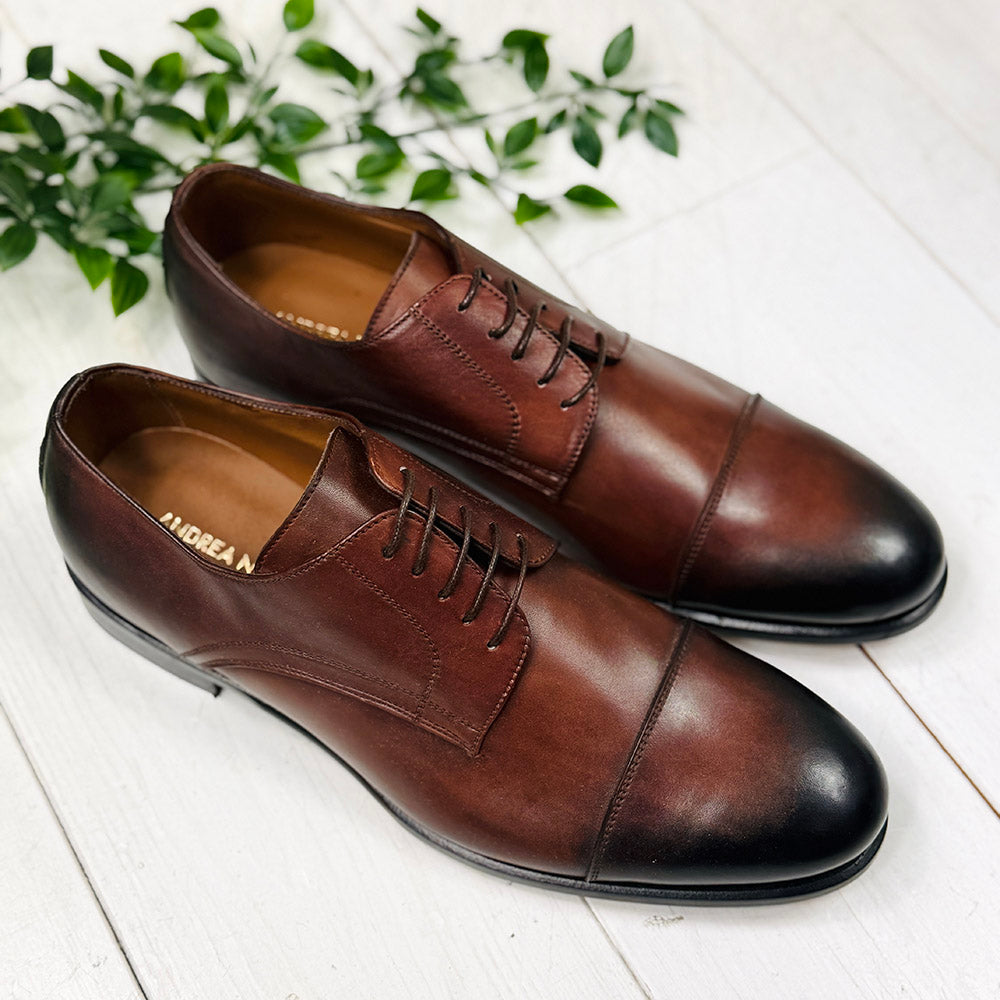 Ruskea nahkakenkä ⎪ Cap Toe Derby ⎪ Nobile