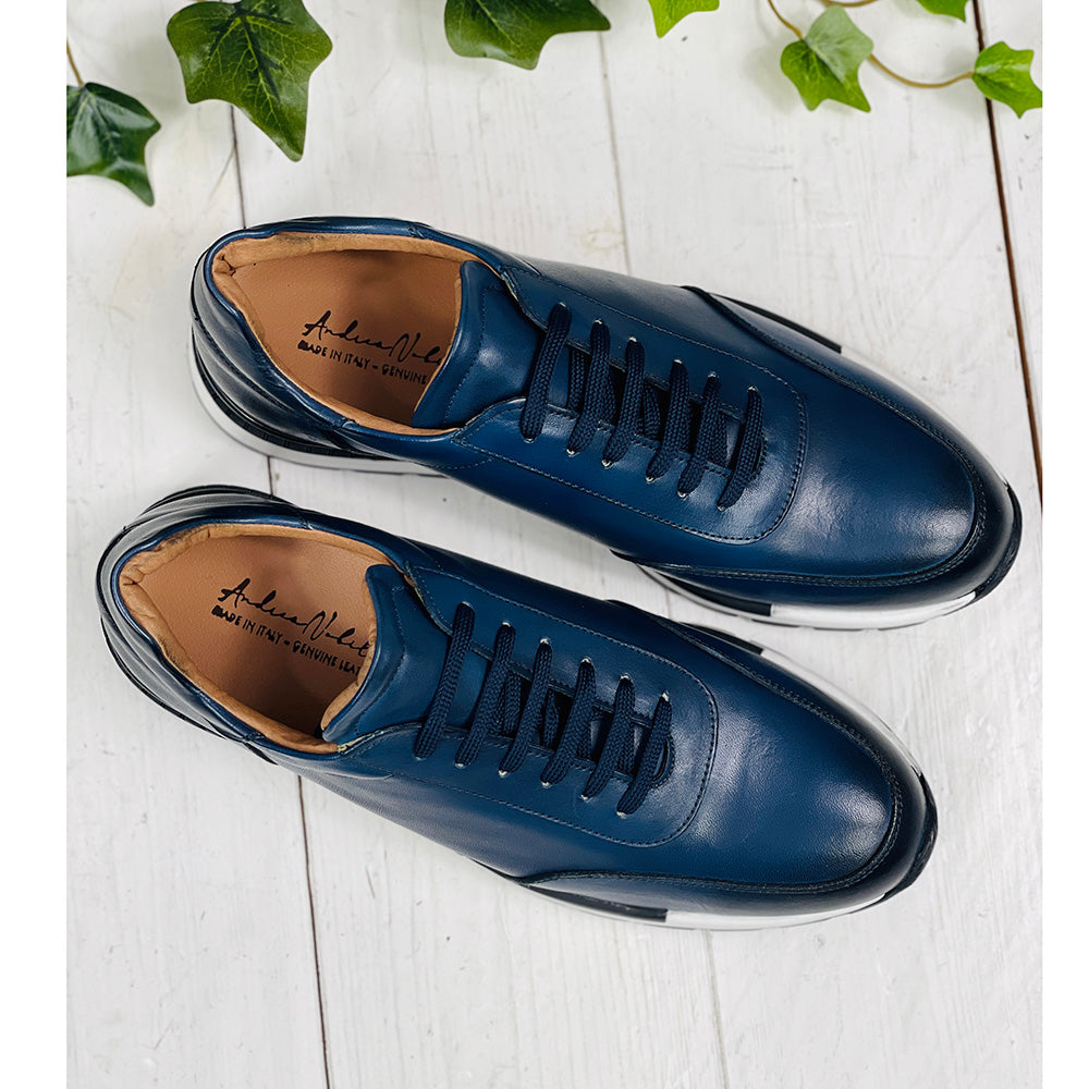 Blue Leather Shoe | Monterosso | Nobile