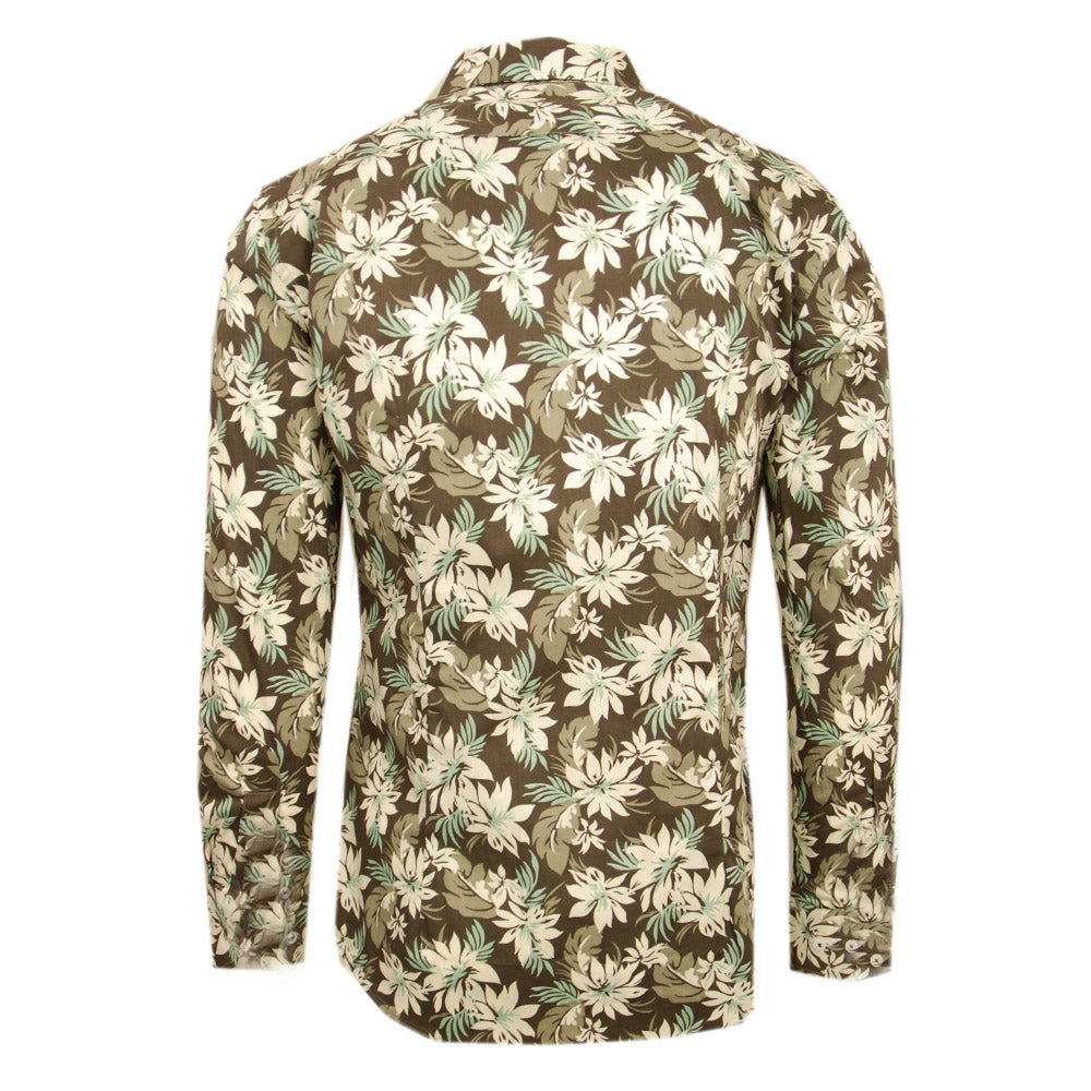 Brown / Green patterned collared shirt ⎪ San Pietro ⎪ Nobile