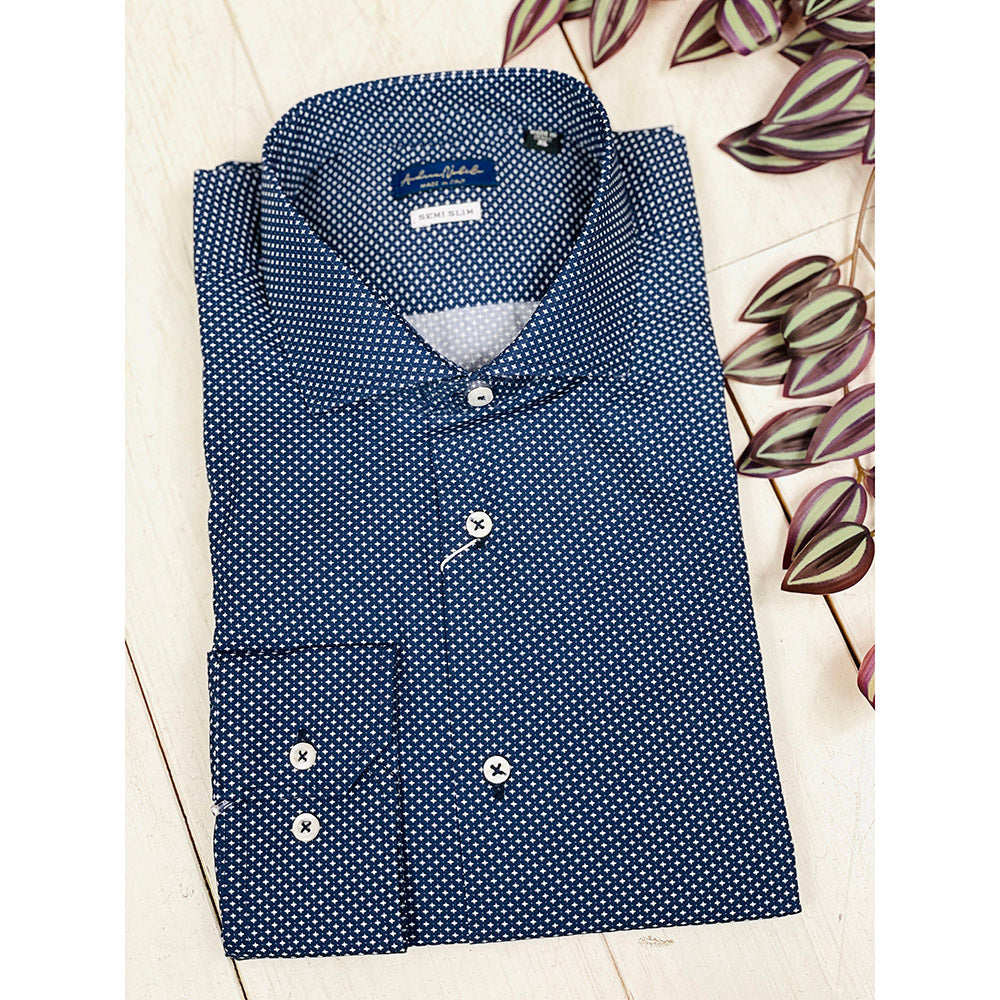 Dark blue patterned shirt ⎪ San Pietro ⎪ Nobile