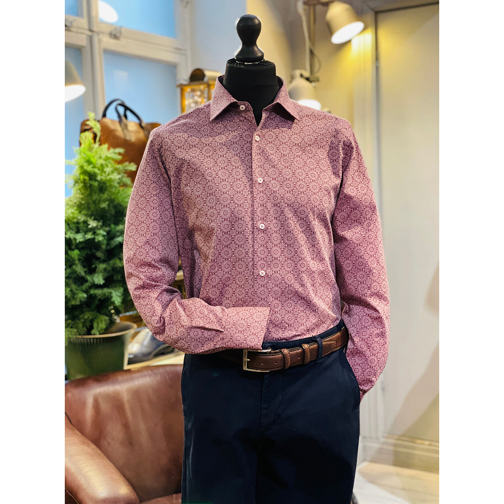 Vaaleanpunainen kuviollinen kauluspaita ⎪ Zanobi  ⎪ Nobile