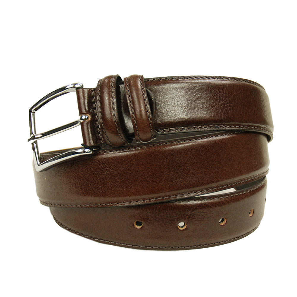 Cognac brown leather belt⎪ Nobile