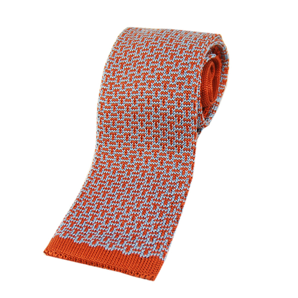 Andrew's Ties Mailand. Gestrickte Krawatte. 100 % Seide. Hergestellt in Italien.