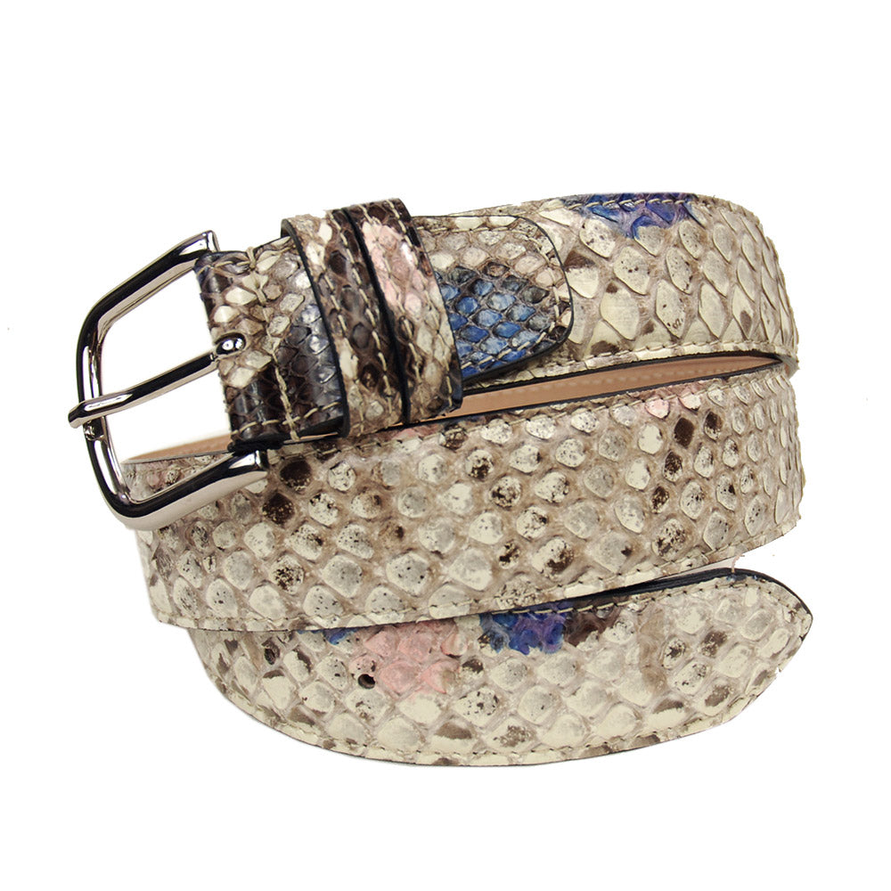 Grey / Beige python belt ⎪ Bochicchio