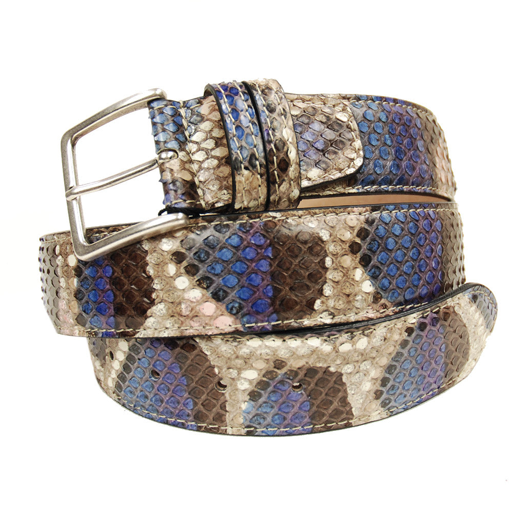 Grey / Beige python belt ⎪ Bochicchio