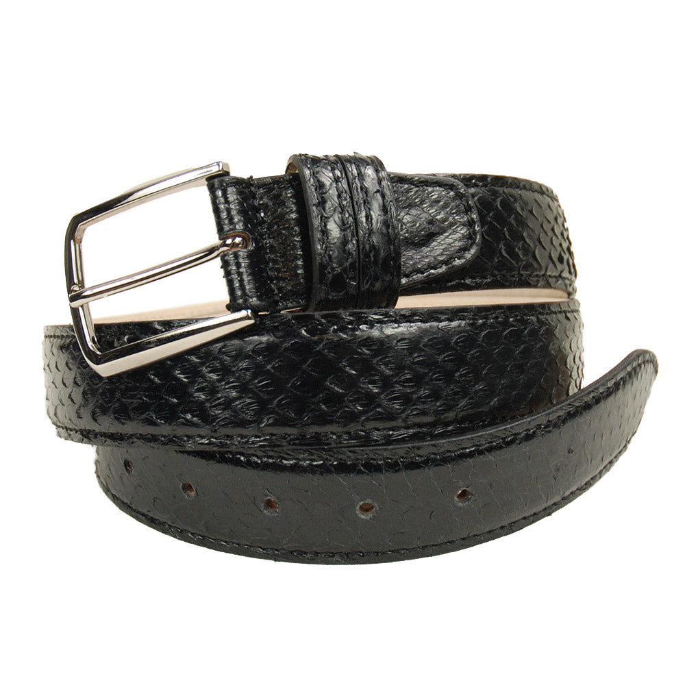 Black python belt⎪ Vinci ⎪Bochicchio