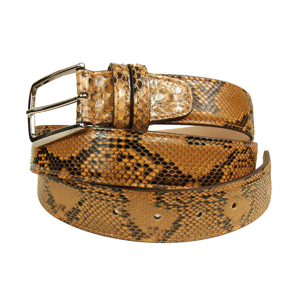 Konjakinruskea  python vyö ⎪ Bochicchio