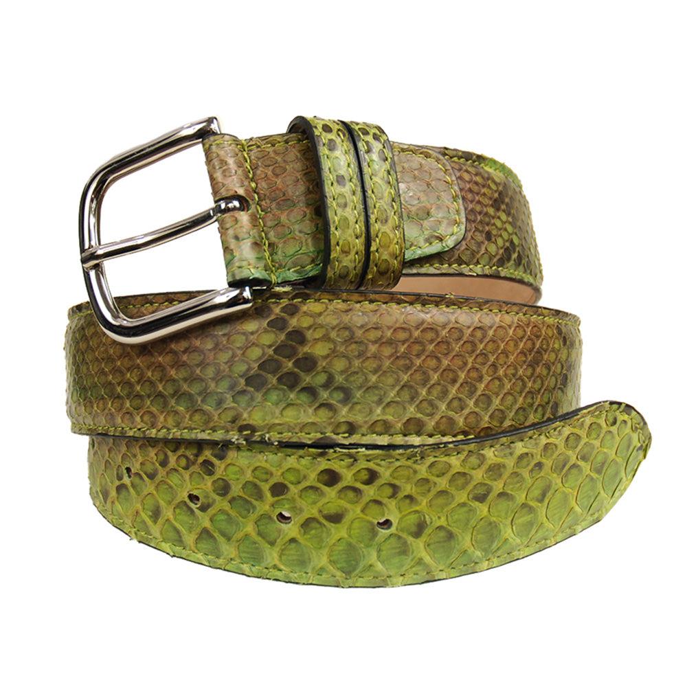 Vihreä/ Ruskea python vyö ⎪ Bochicchio