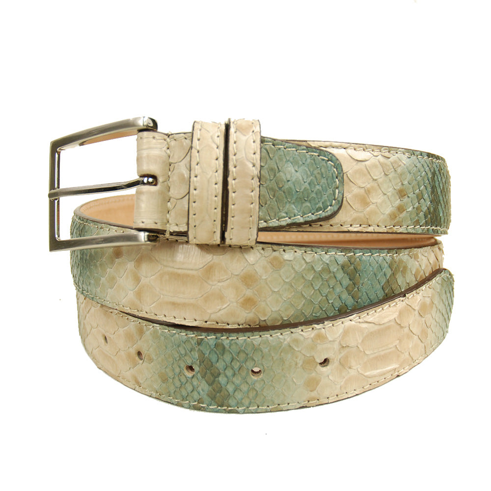 Beige/ Turkoosi python vyö ⎪ Bochicchio