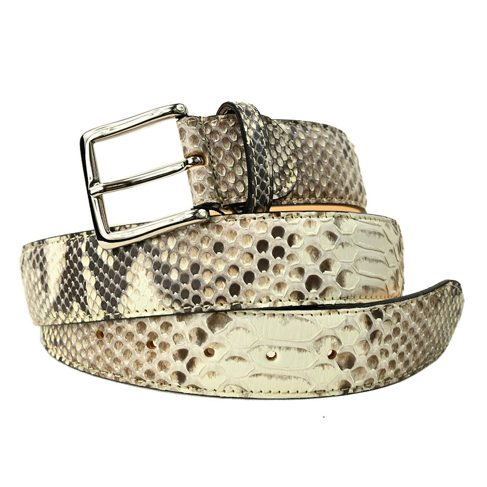 Valkoinen / ruskea python vyö⎪ Bochicchio
