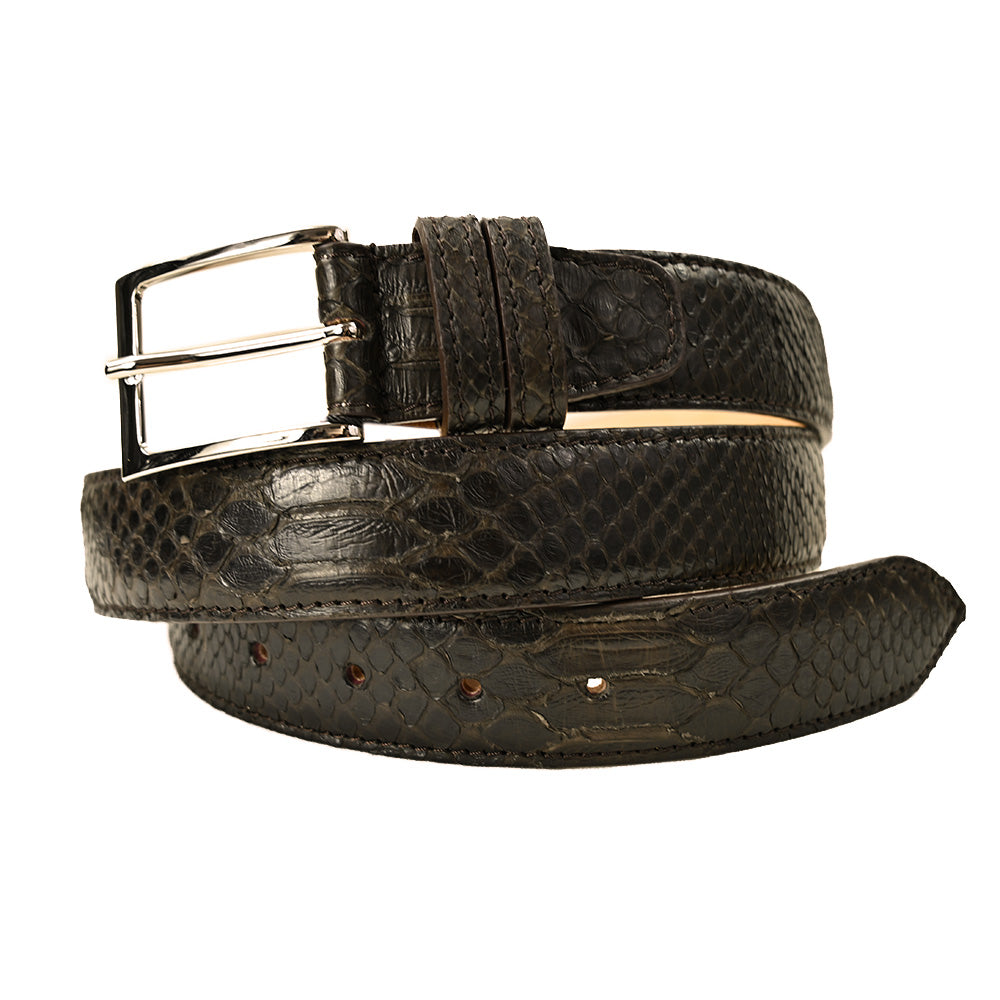 Tummanruskea python vyö ⎪ Bochicchio
