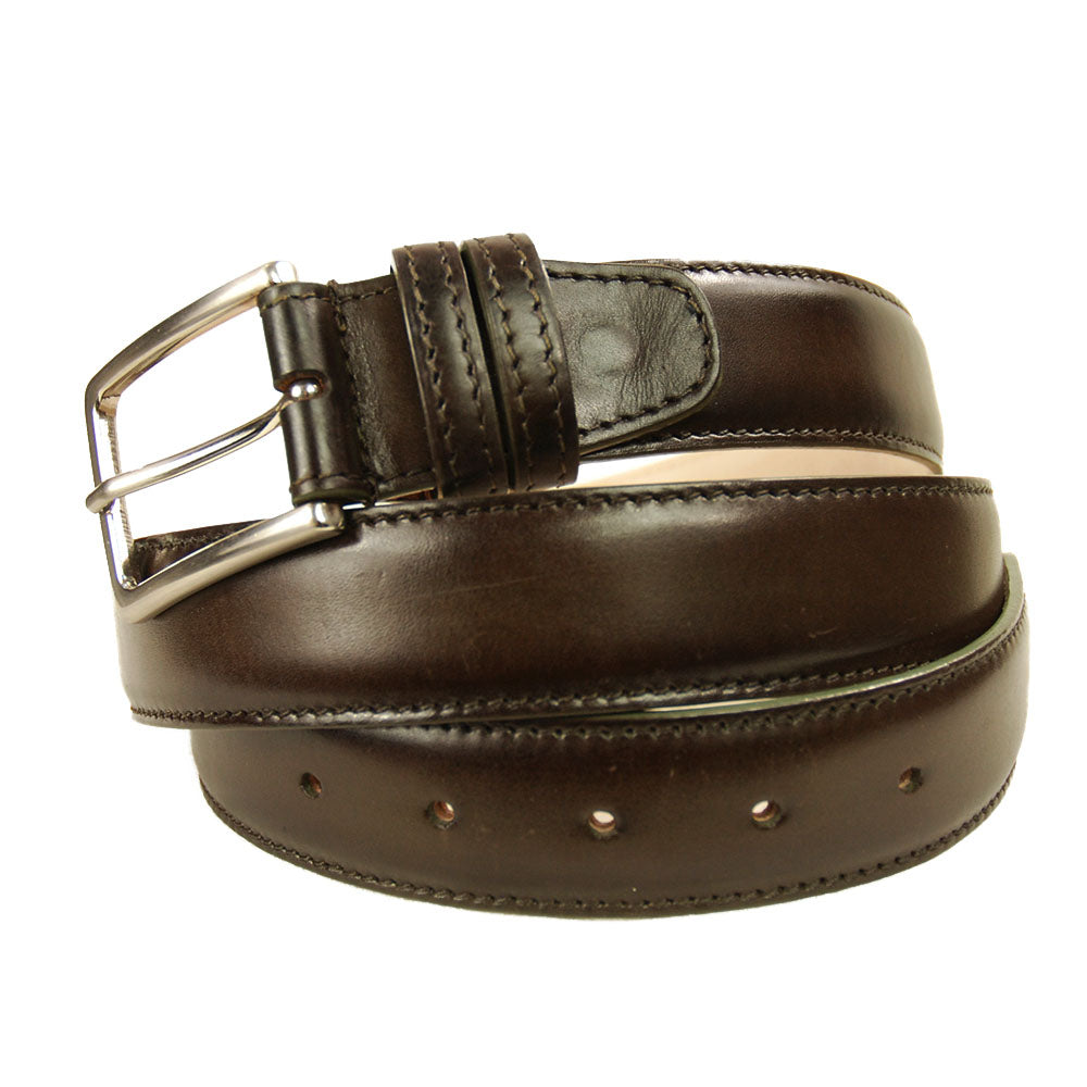 Dark brown leather belt ⎪ Sapri ⎪ Bochicchio