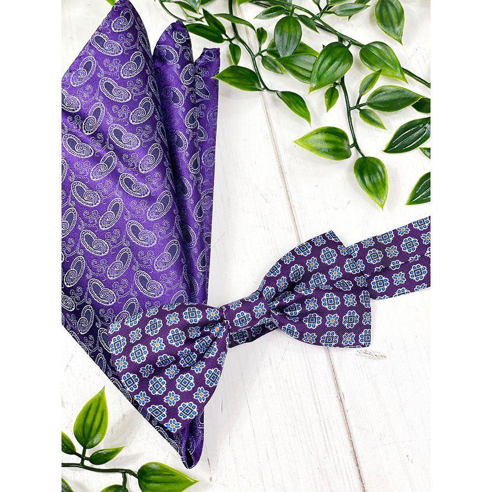 Purple patterned bow⎪ BP Silk