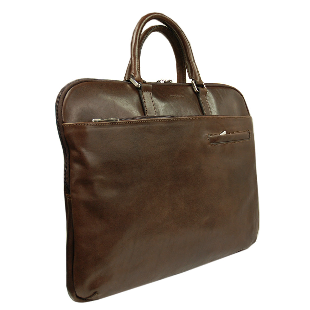 Leather briefcase 15 laptop best sale