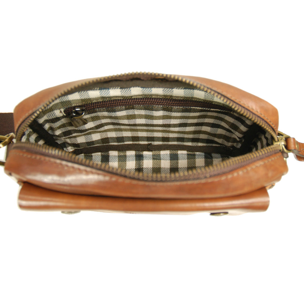 Ruskea crossbody nahkalaukku ⎪Old Tuscany ⎪Chiarugi