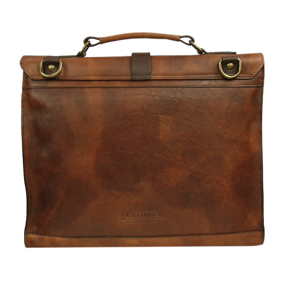 Ruskea nahkasalkku  16" ⎪ Old Tuscany ⎪Chiarugi