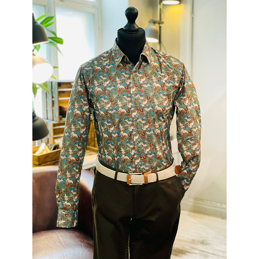 Shirt with green pattern⎪ Circus Red